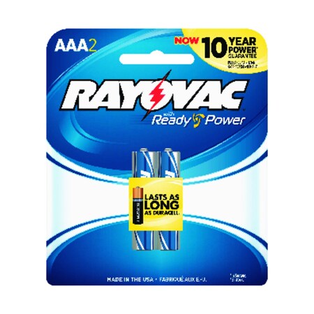 Rayovac High Energy AAA Alkaline Batteries 2 pk Carded, 2PK 824-2K